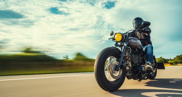 a motorcycle rider enjoys a day on a florida highway